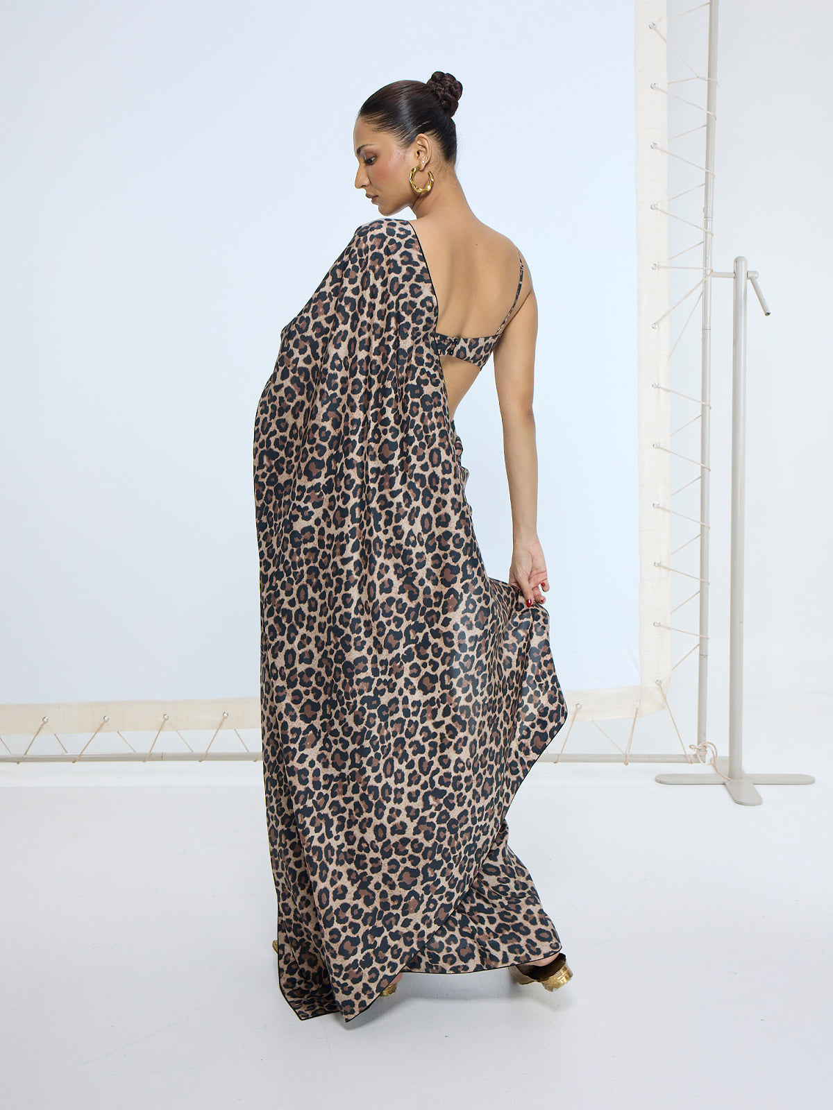The Cheetah Print Saree