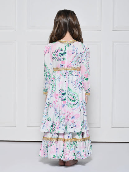 SIYA - A White Rayon Suit for Girls