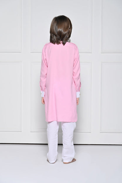 Pink Kurta Set - A Pink Pathani Kurta set for boys