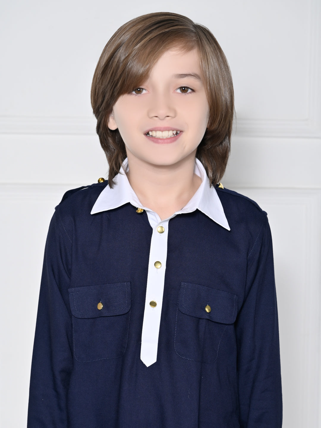Navy Blue Kurta Set - A Navy Blue Kurta set for boys