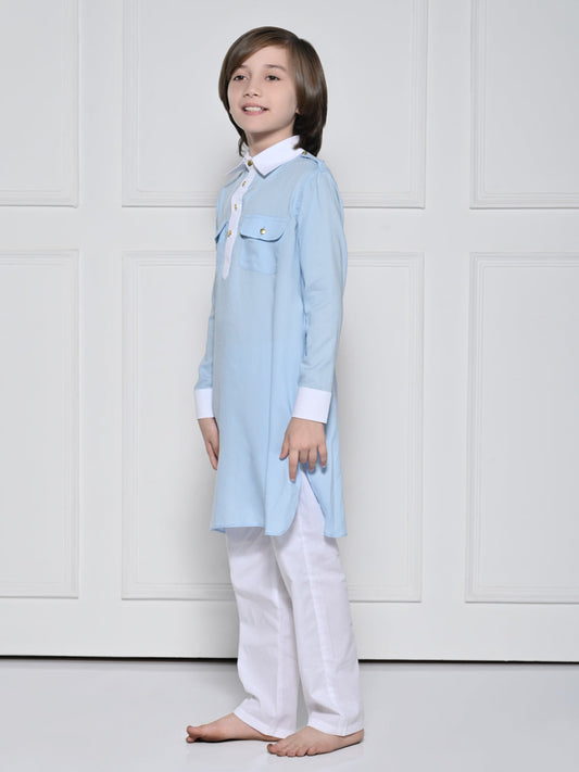 Blue Kurta Set - A Light Blue Kurta set for boys