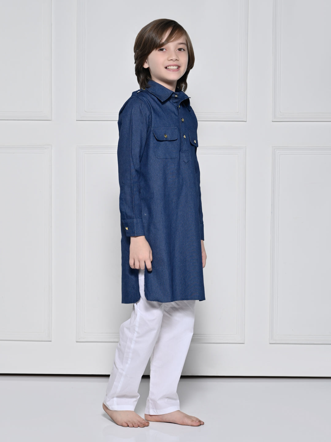 Denim kurta pajama set - A Denim Kurta set for boys