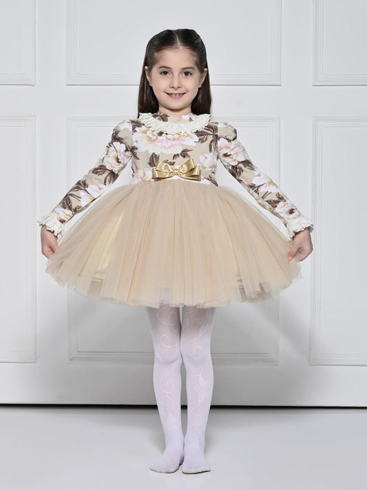 Beige Rose Dress