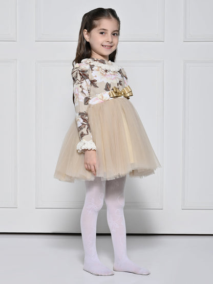Beige Rose Dress
