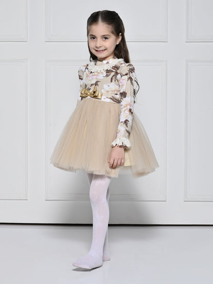 Beige Rose Dress