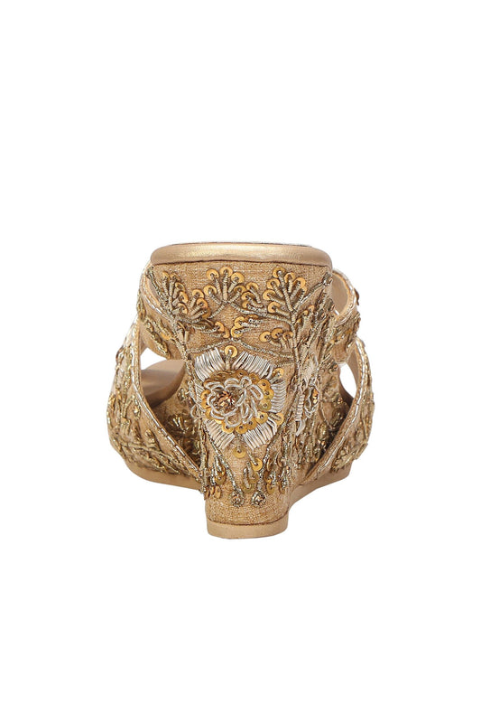 GOLD COLOUR POP ZARDOSI HEEL COVER