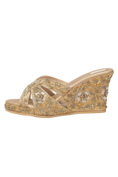 GOLD COLOUR POP ZARDOSI HEEL COVER