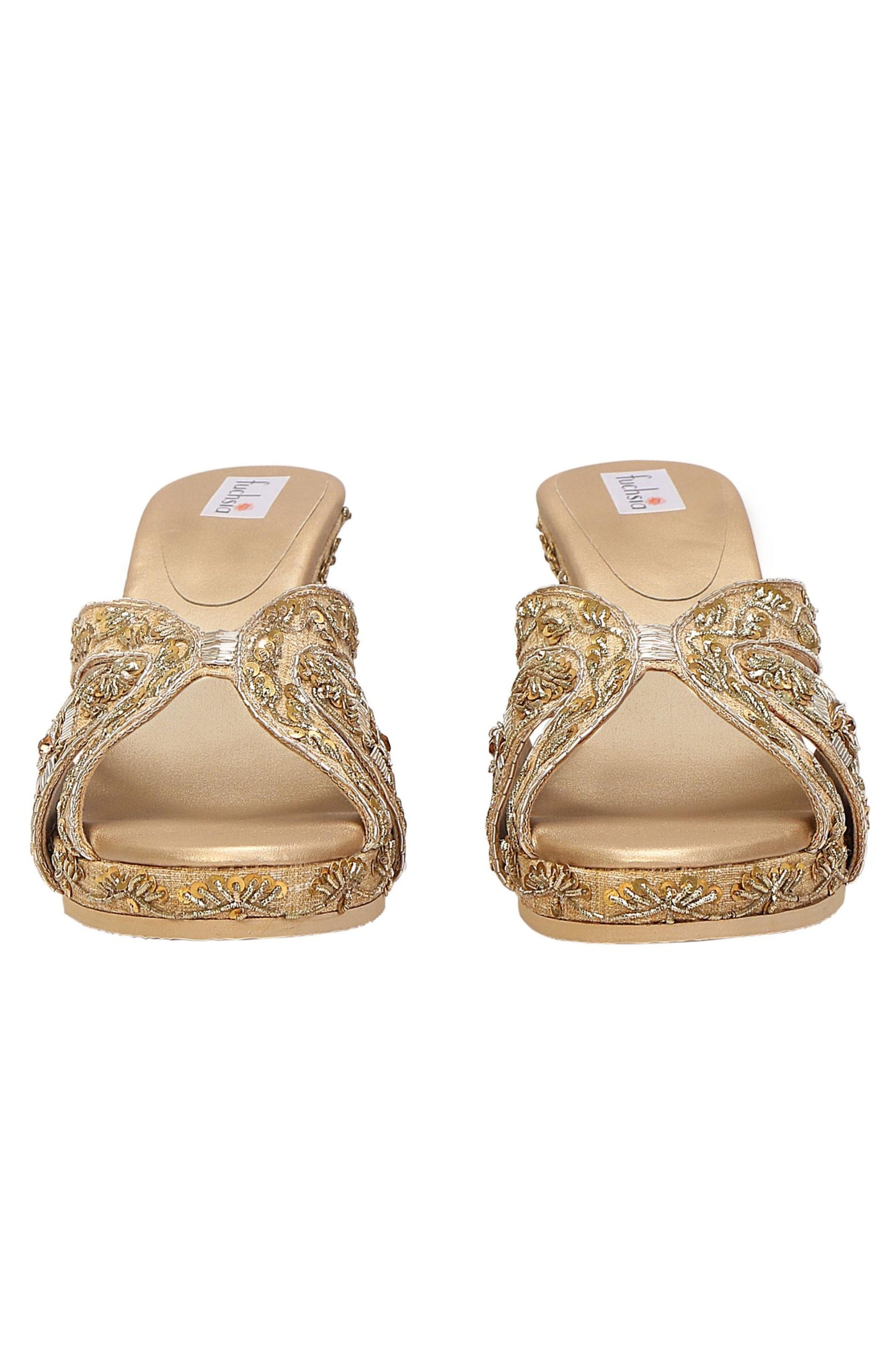 GOLD COLOUR POP ZARDOSI HEEL COVER