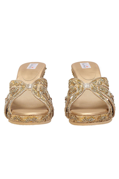 GOLD COLOUR POP ZARDOSI HEEL COVER