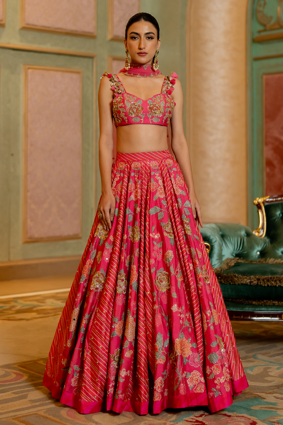 Divya Khosla Kumar in the AVIVA LEHENGA SET