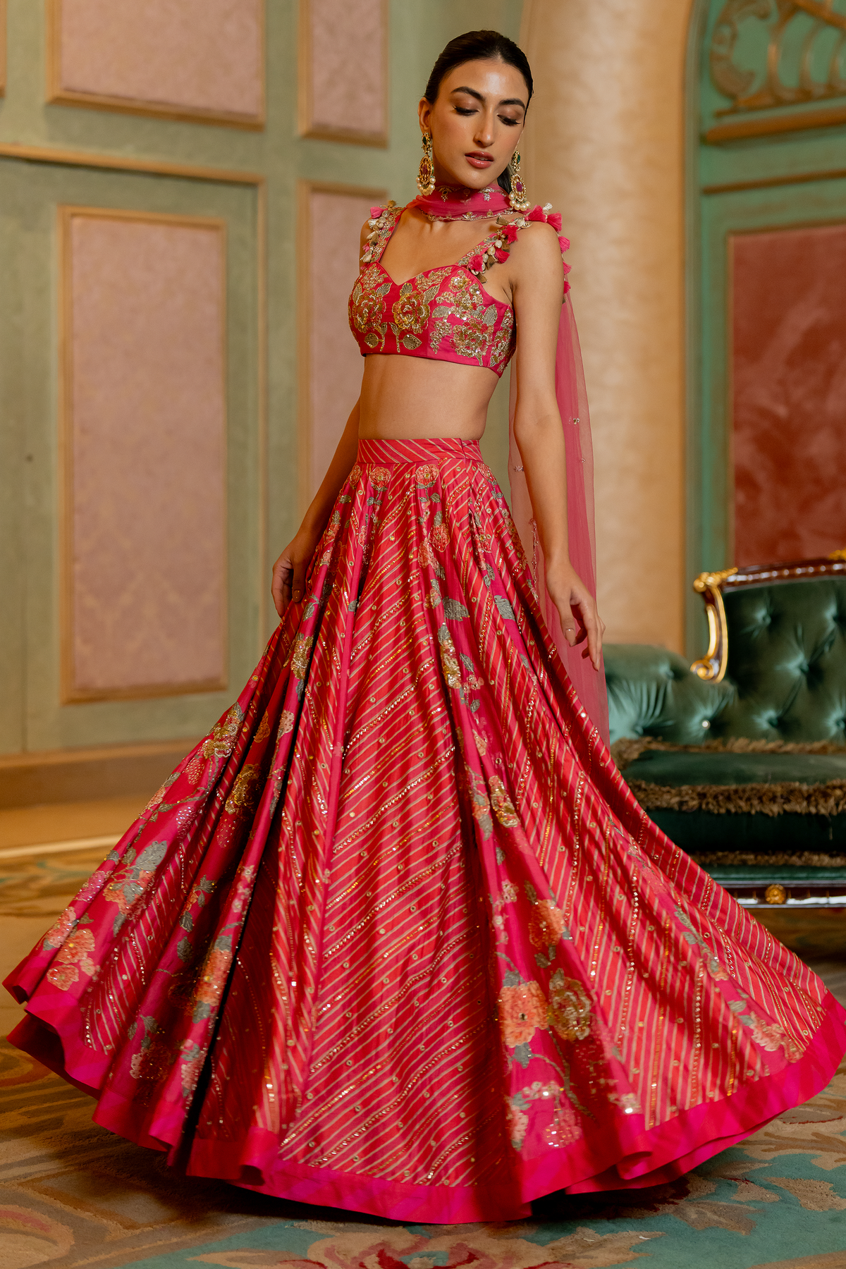 Divya Khosla Kumar in the AVIVA LEHENGA SET