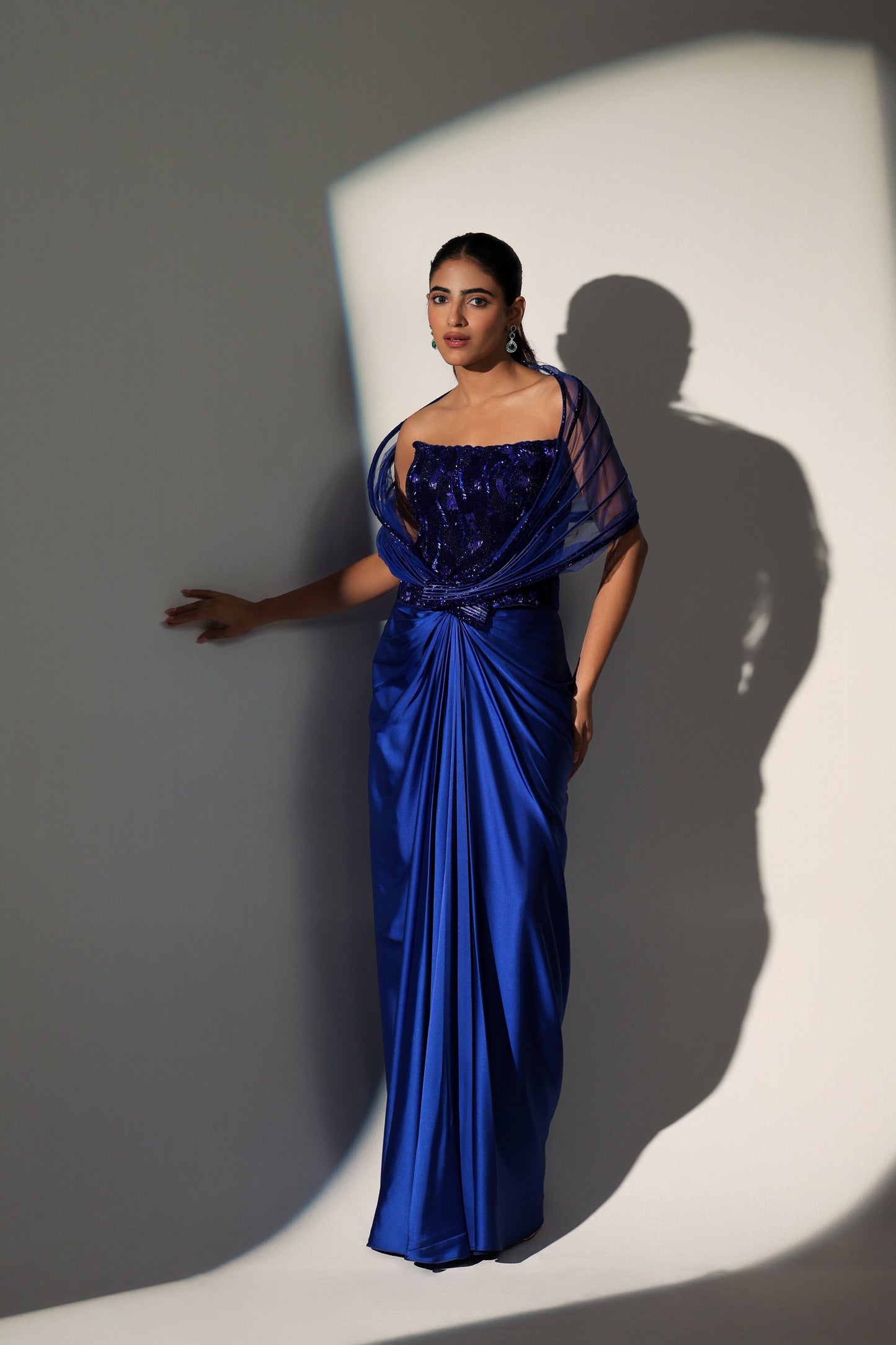 JESSICA POWER SHOULDER CORSET SKIRT SET