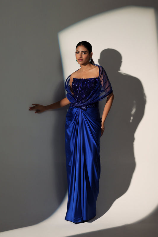 JESSICA POWER SHOULDER CORSET SKIRT SET