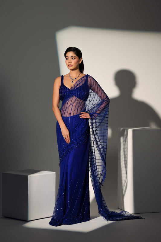 NAINA PRE DRAPED SAREE BLOUSE SET