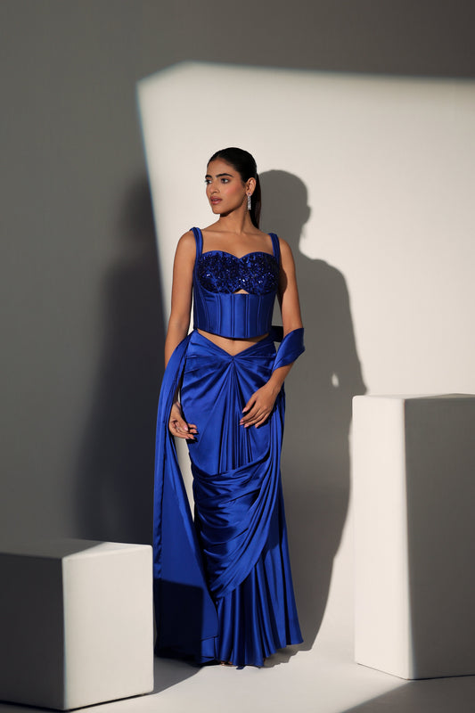 SANSA PRE DRAPED CORSET SAREE