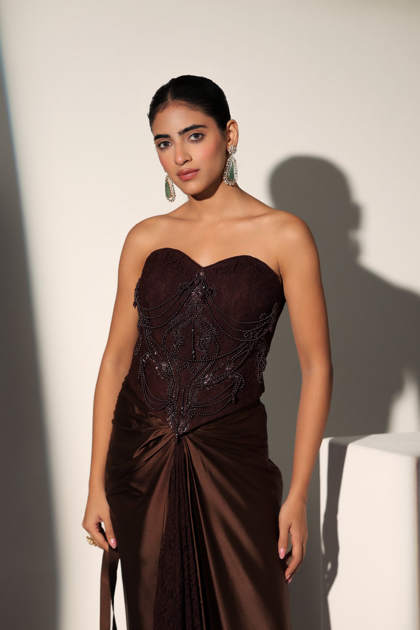 HOLLY CHANTELLE CORSET DRAPE SKIRT SET