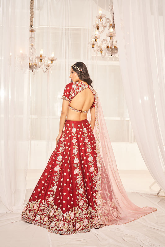 Blood  Red Bridal Set