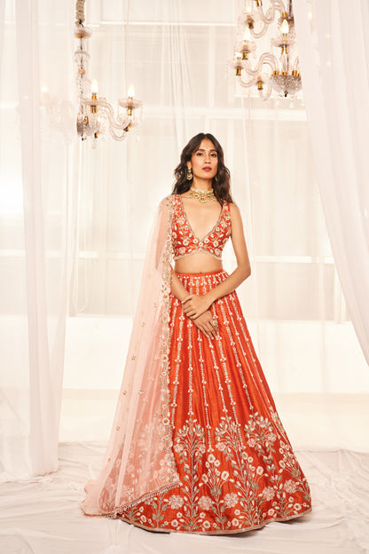 Burnt Orange Bridal Set