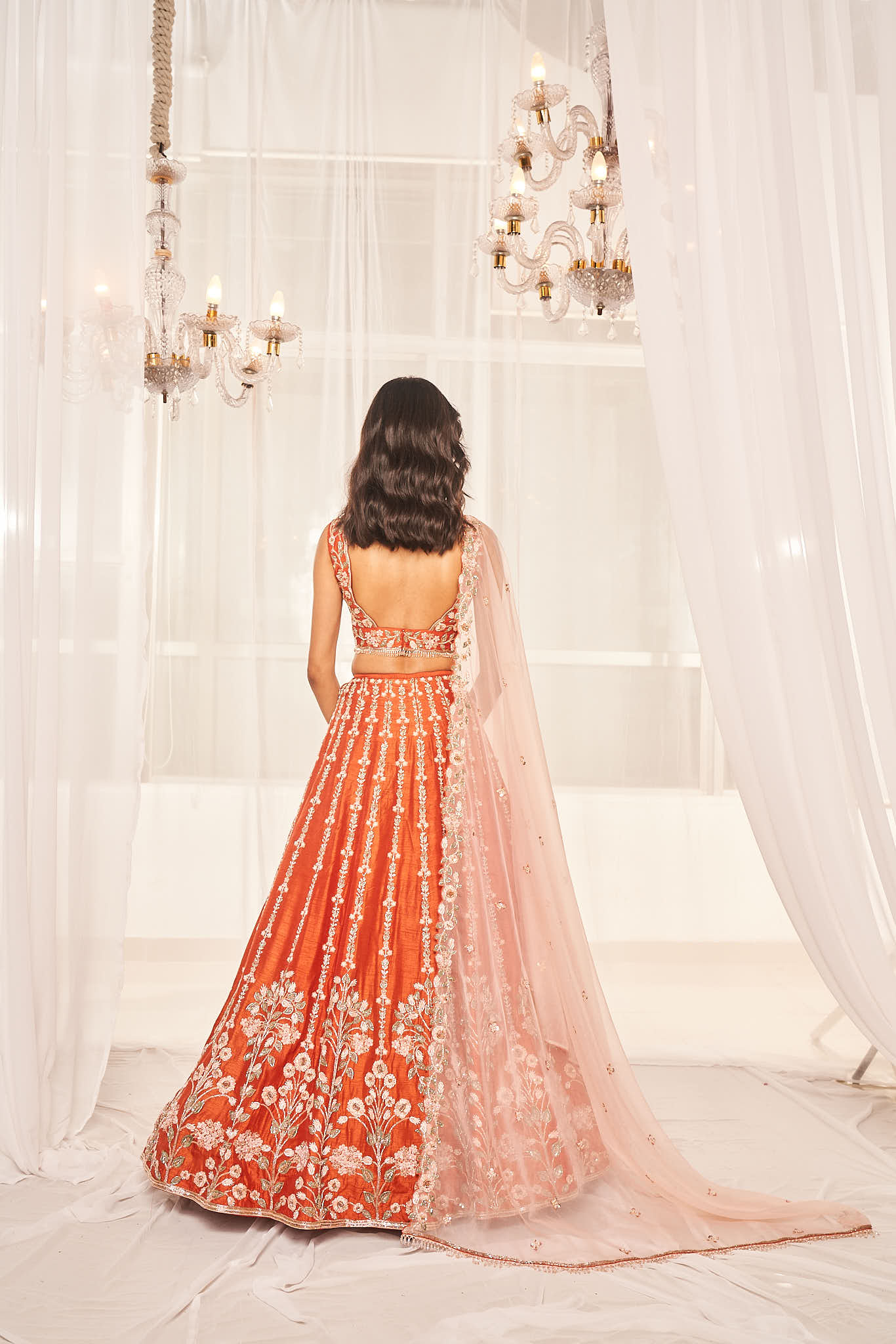 Burnt Orange Bridal Set