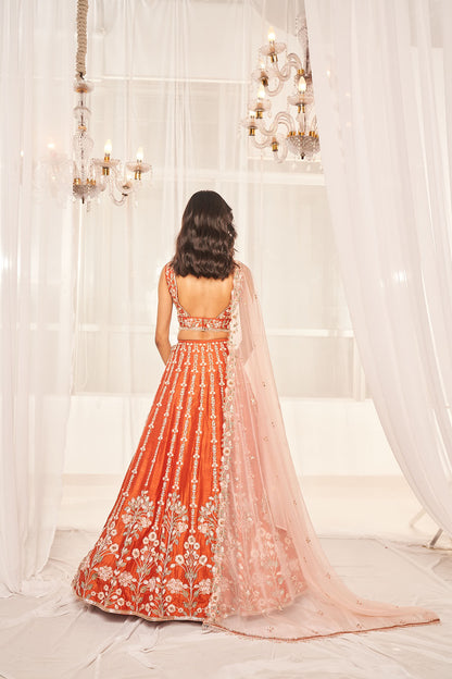 Burnt Orange Bridal Set