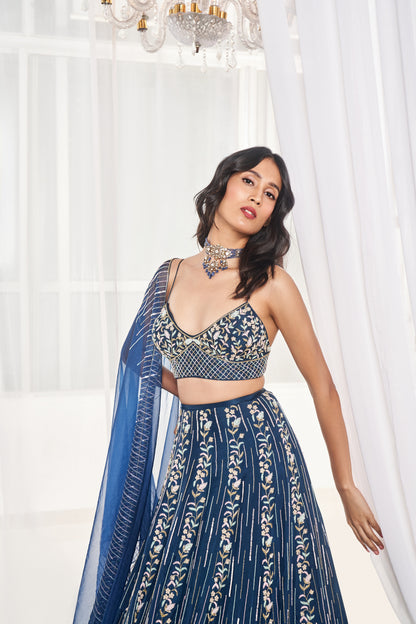 Teal Blue Bridal Set