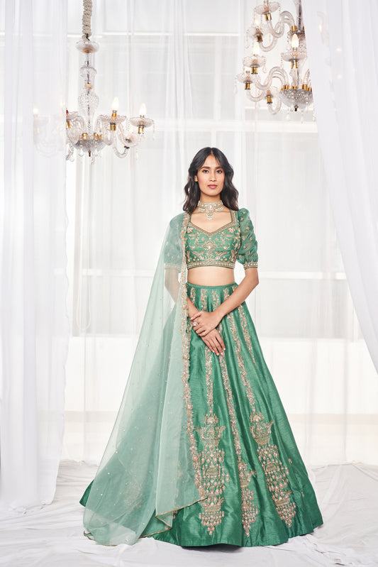 Teal Green Bridal Set