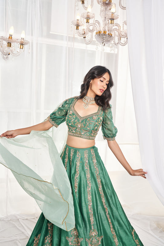 Teal Green Bridal Set