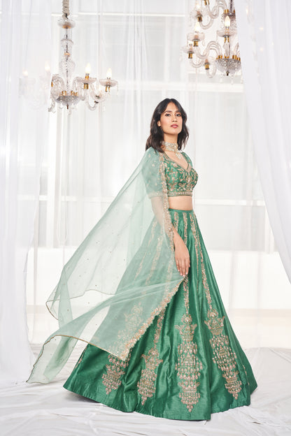 Teal Green Bridal Set