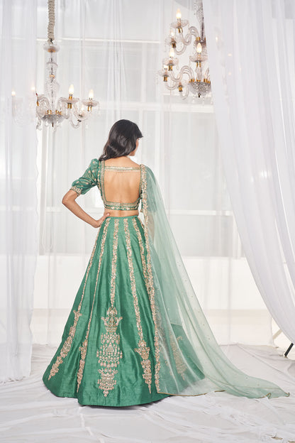 Teal Green Bridal Set