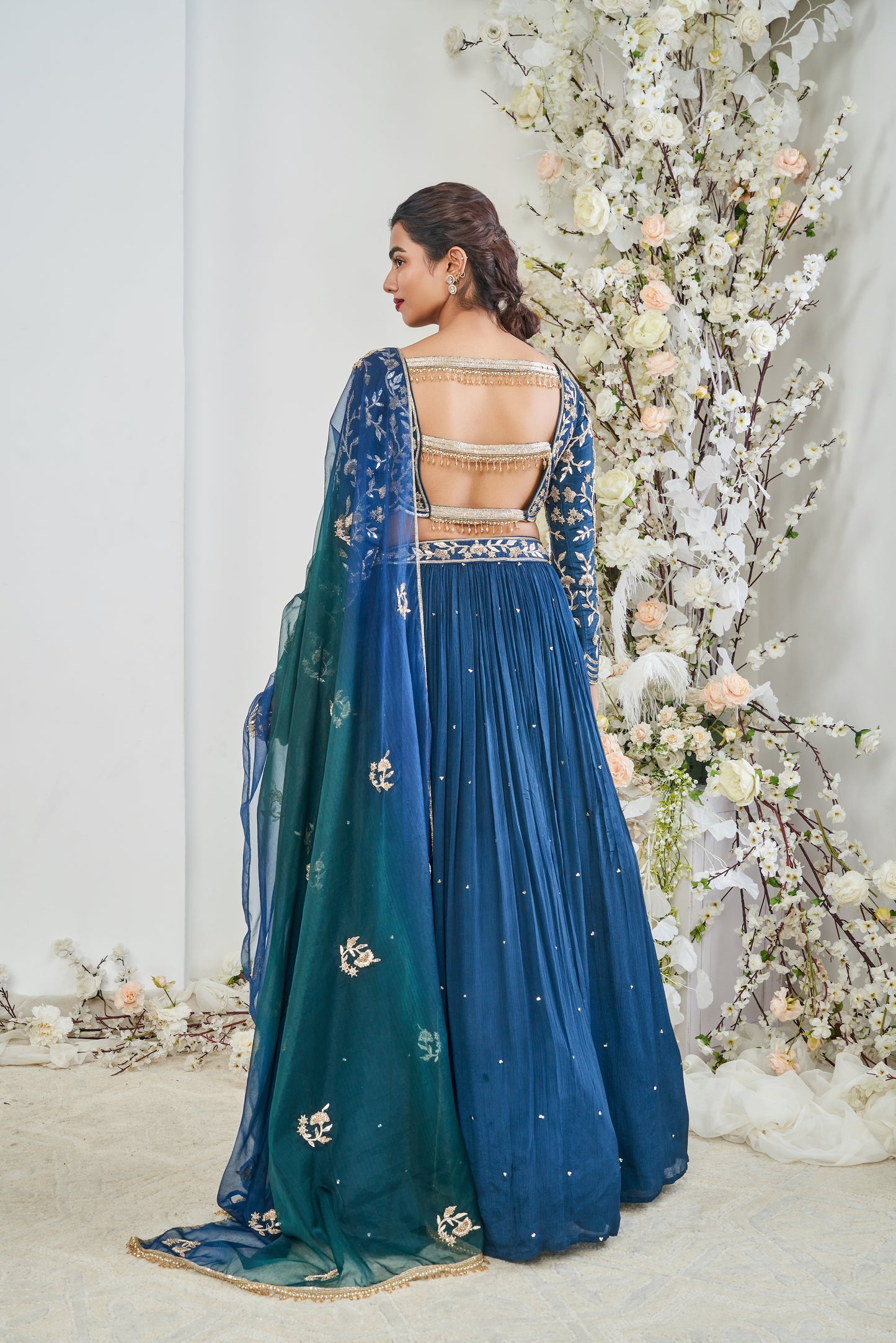 Teal Blue Lehenga