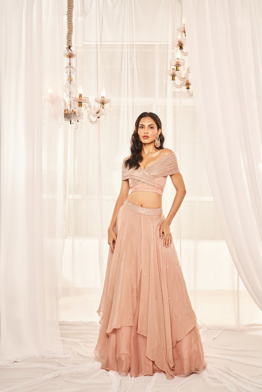 Blush Pink Lehenga Set