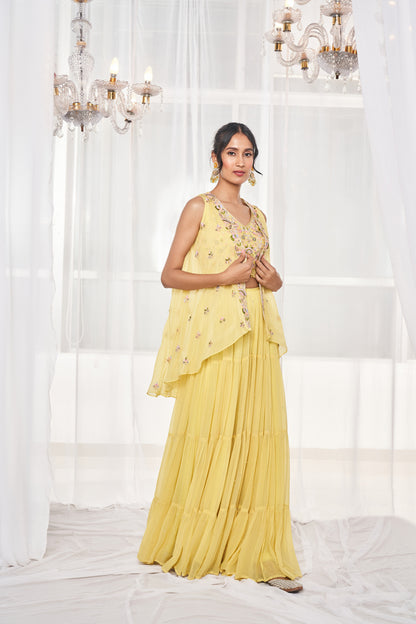 Lime Green Sharara Set