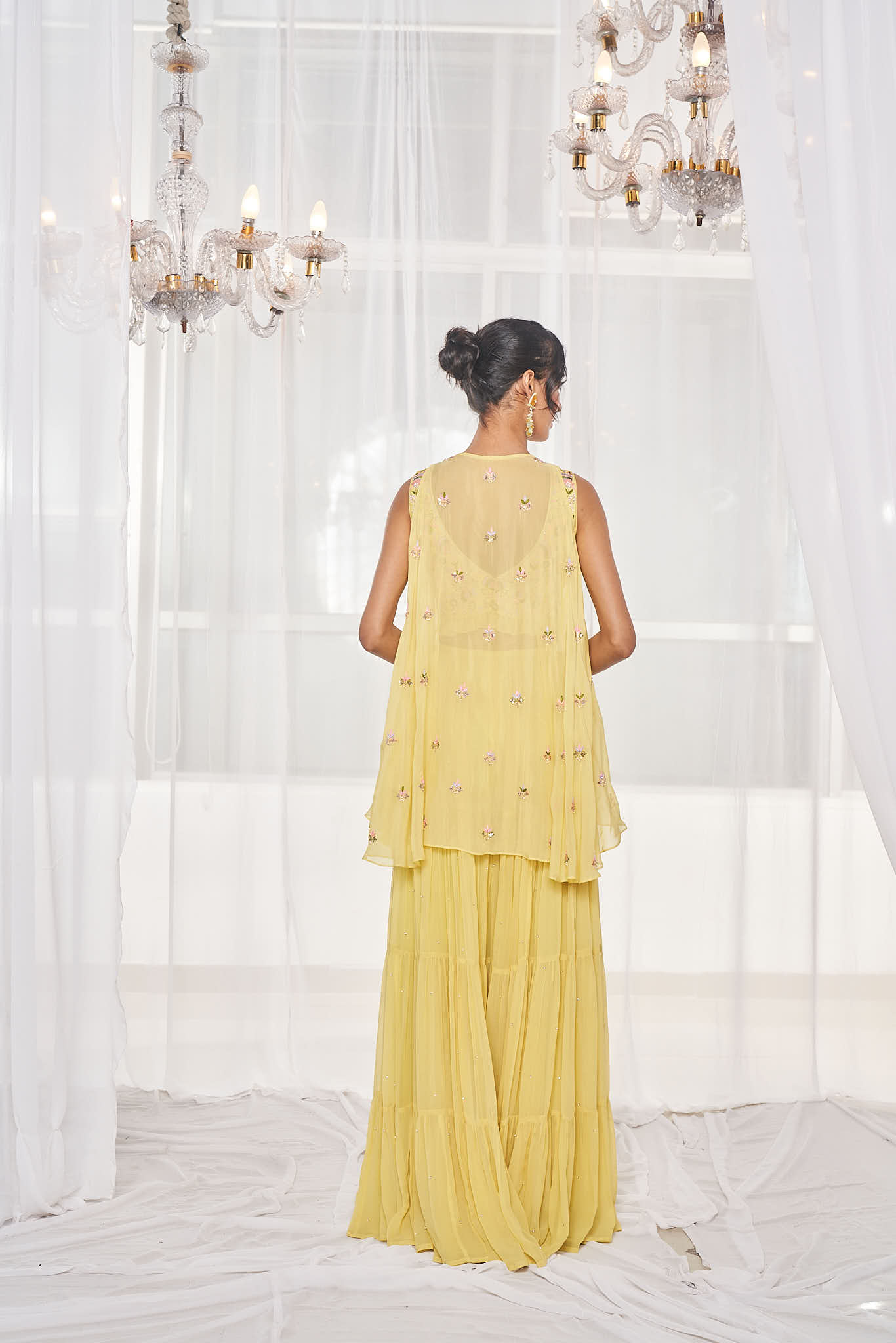 Lime Green Sharara Set