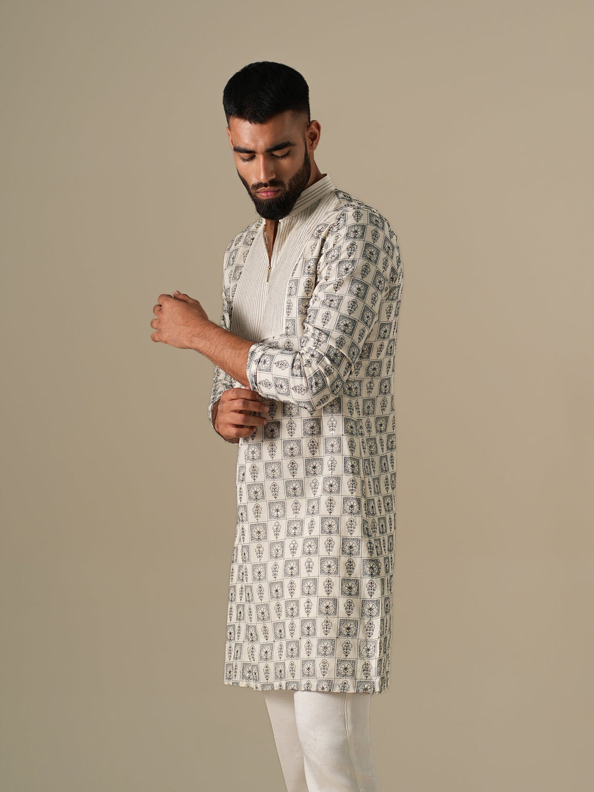 Ivory Mosaic Kurta Set