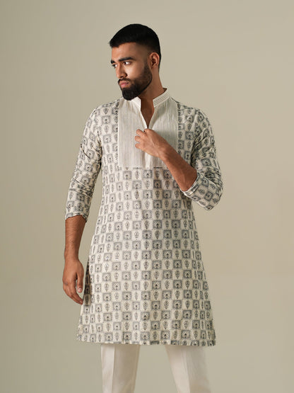 Ivory Mosaic Kurta Set