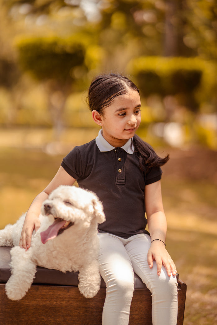 Black Pony T-Shirt for Girls - The Pony & Peony Co.