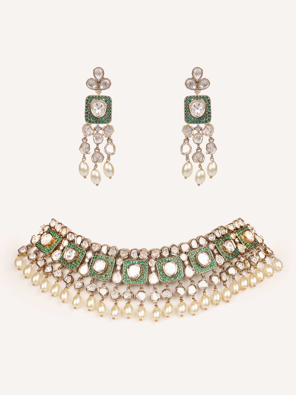 Arunika Green Polki Choker