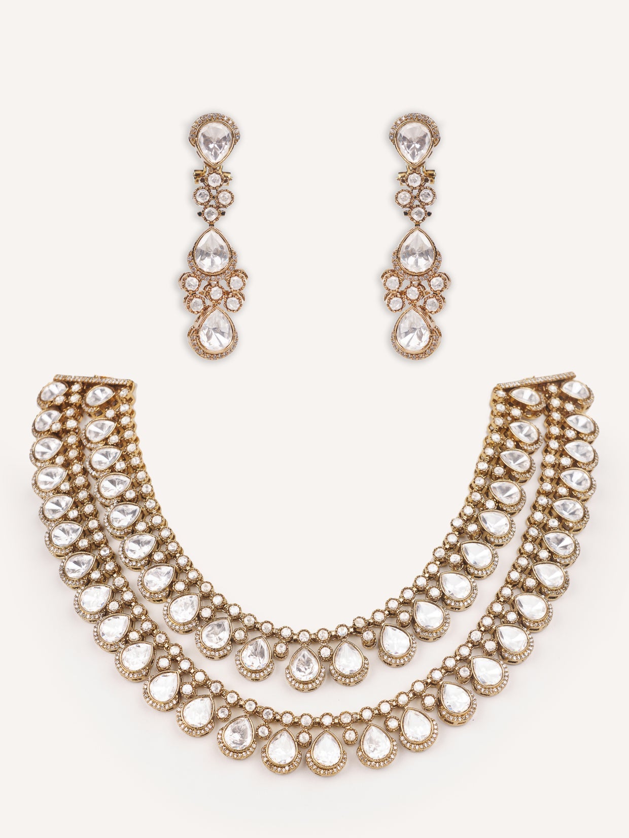 Ishana Two Tone Finish Polki Long Set