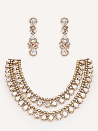 Ishana Two Tone Finish Polki Long Set