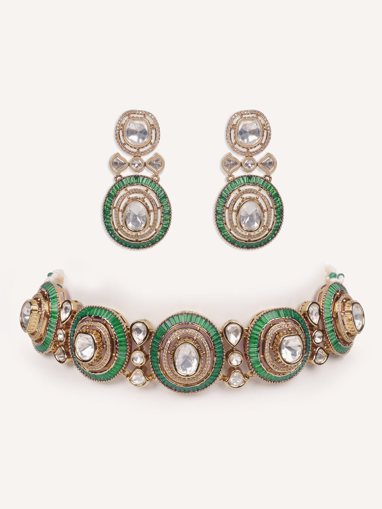 Tarisha Green Polki Choker