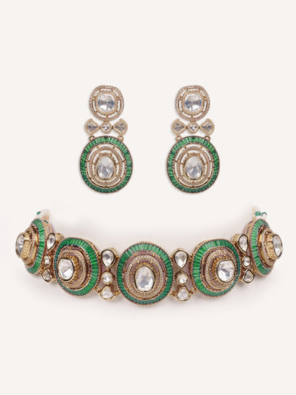 Tarisha Green Polki Choker
