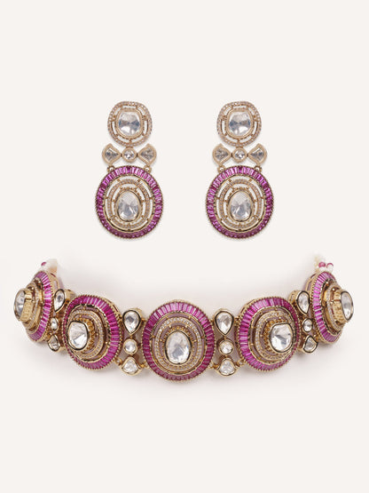 Tarisha Red Polki Choker