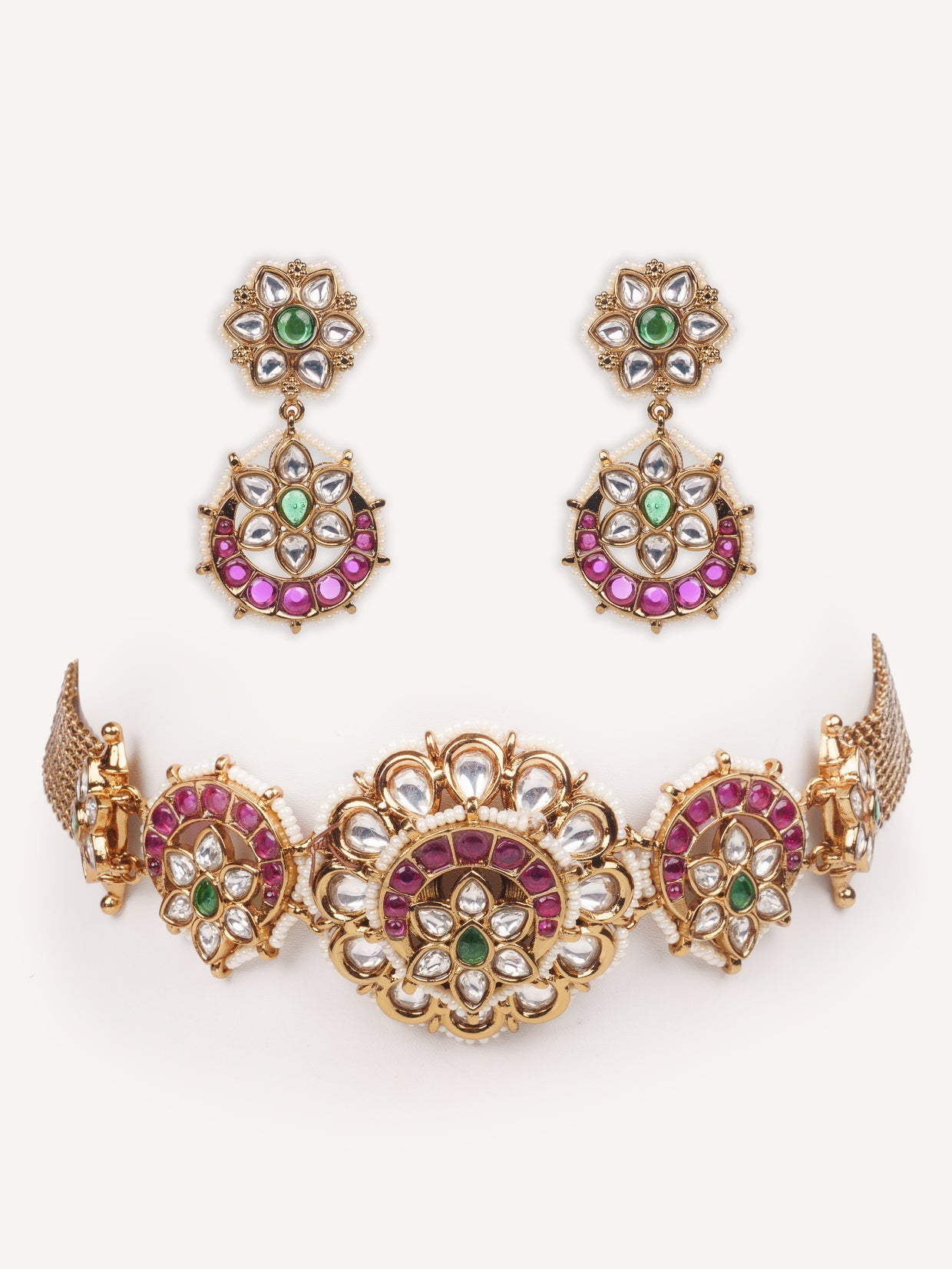 Taniraaz Pink Kundan Choker