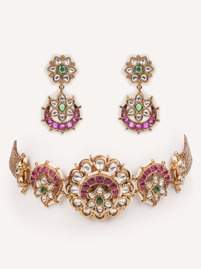 Taniraaz Pink Kundan Choker
