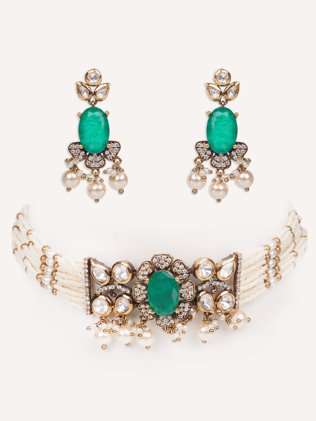 Kavya Two Tone Finish Polki Choker