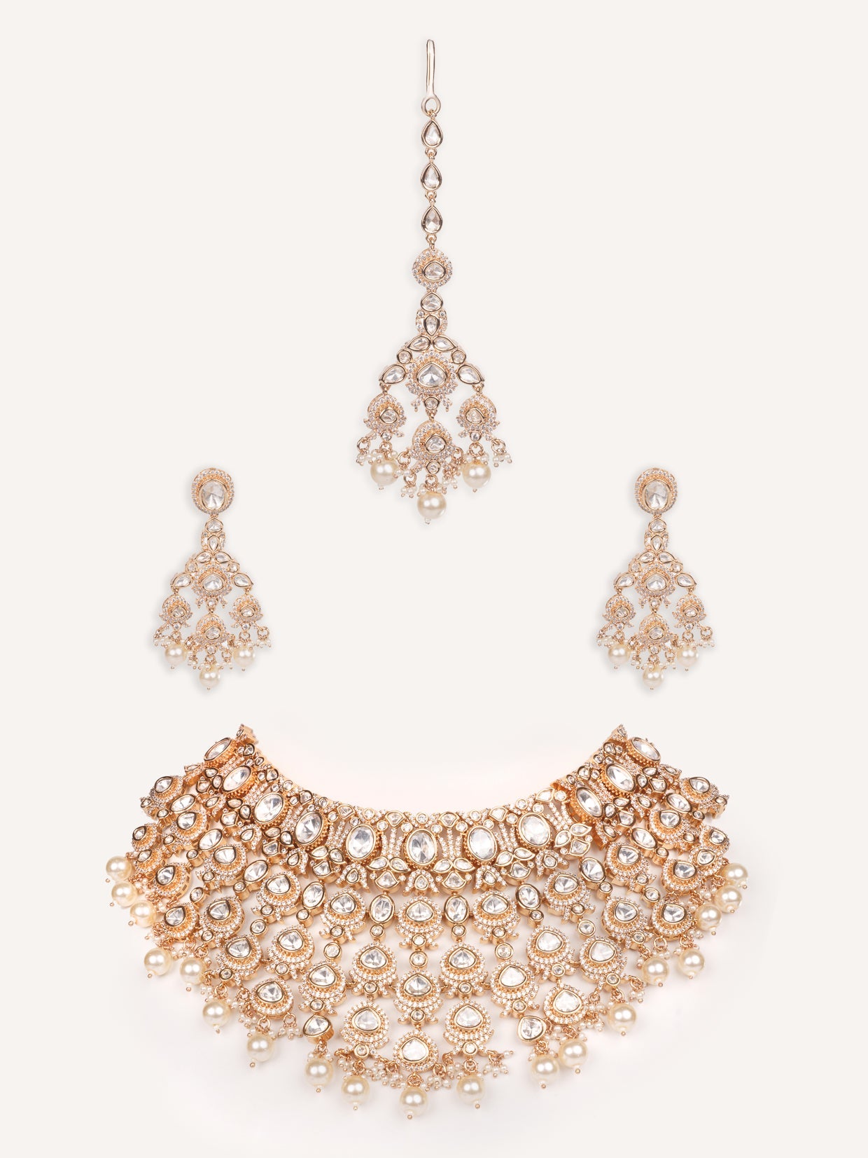 Fariyaa Gold Finish Kundan Bridal Set