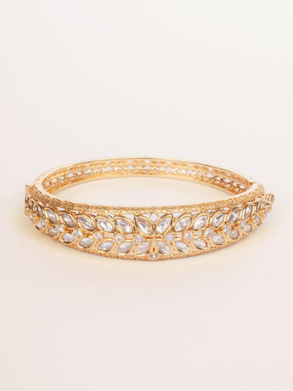 Sarvya Gold Finish Kundan Kadas
