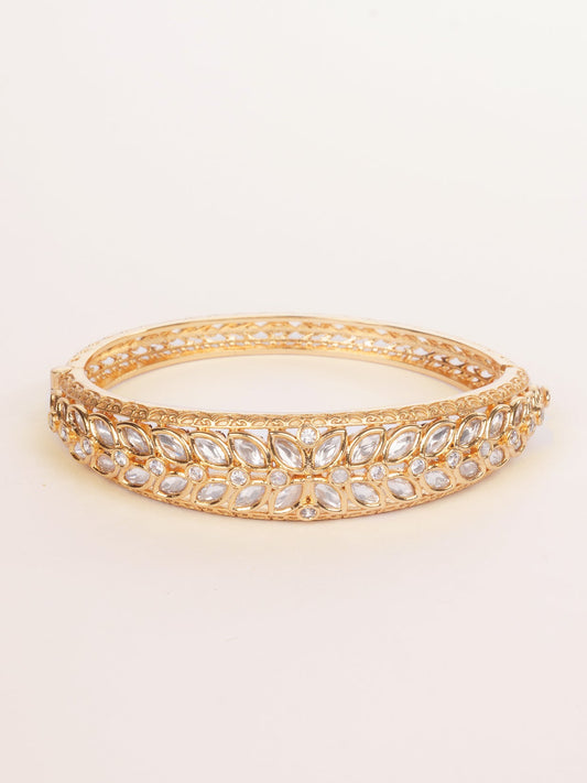 Sarvya Gold Finish Kundan Kadas