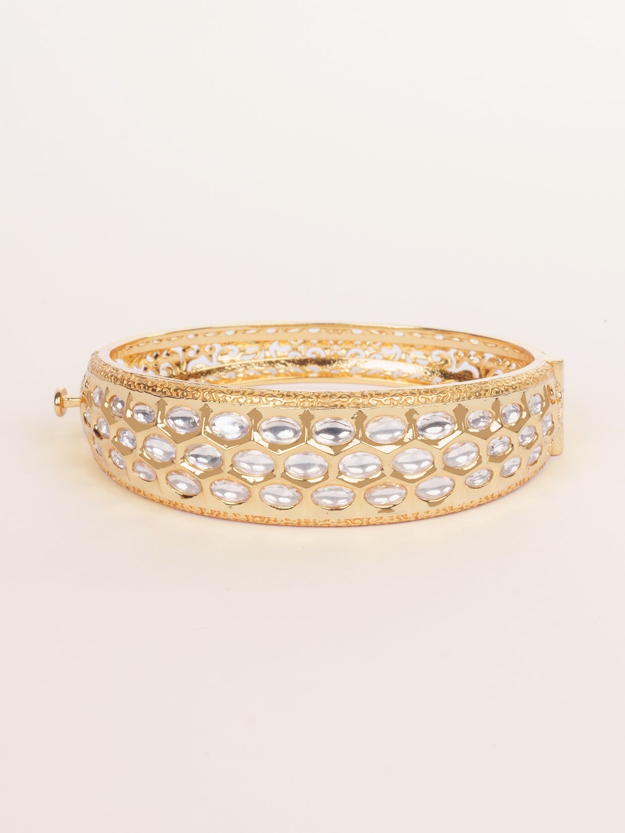 Viraaya Gold Finish Kundan Kadas