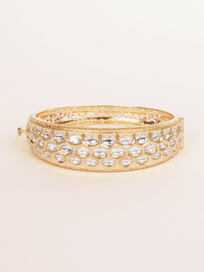 Viraaya Gold Finish Kundan Kadas